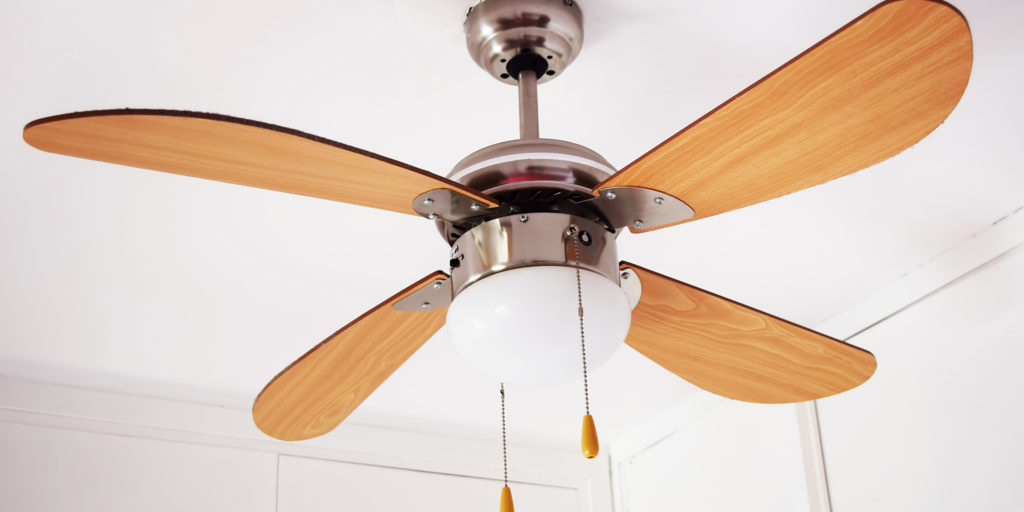 Should you turn on ceiling fans with AC?